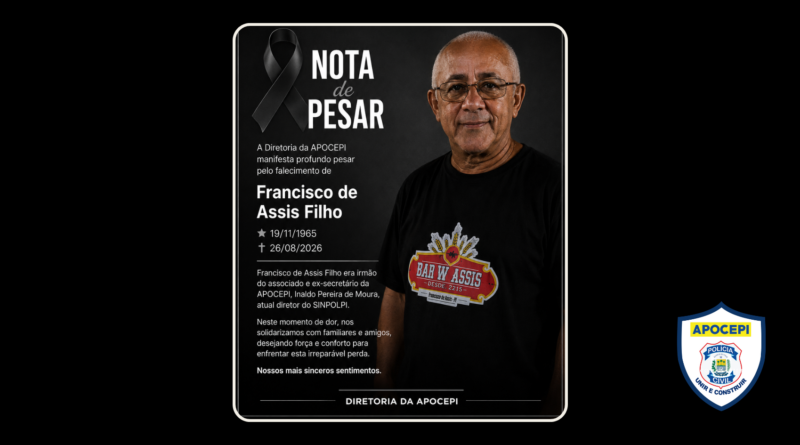 Nota de pesar! Nota de pesar!